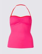 Marks & Spencer Bandeau Tankini Top Pink Mix