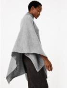 Marks & Spencer High Low Poncho Grey Mix