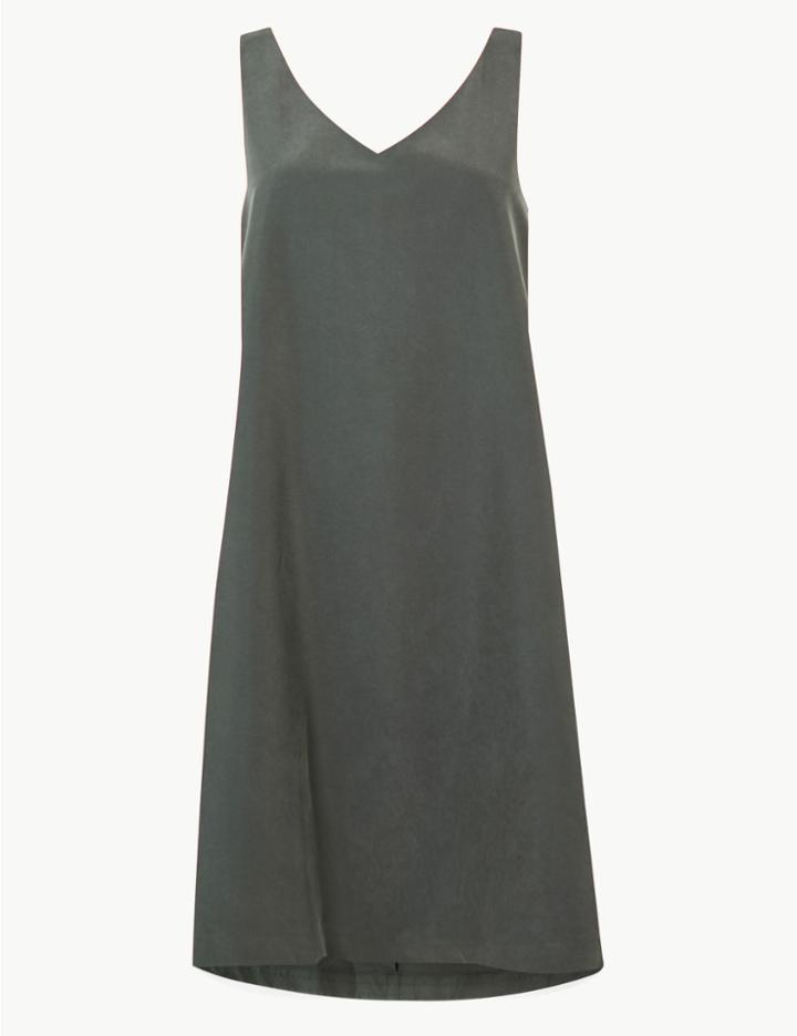 Marks & Spencer Shift Mini Dress Khaki