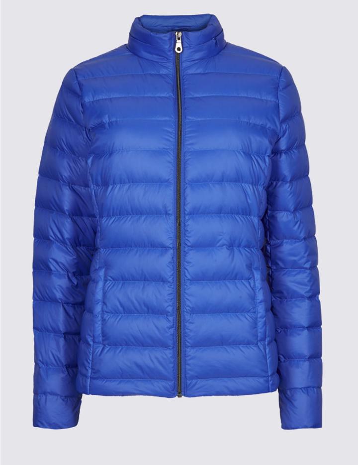 Marks & Spencer Padded Down & Feather Jacket With Stormwear&trade; Royal Blue