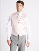 Marks & Spencer 5 Button Textured Waistcoat Pink