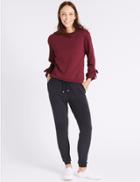 Marks & Spencer Super Soft Elasticated Waist Joggers Blue Mix