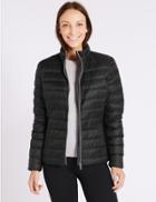 Marks & Spencer Padded Down & Feather Jacket With Stormwear&trade; Black