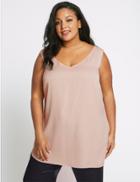 Marks & Spencer Plus V-neck Longline Vest Top Pink