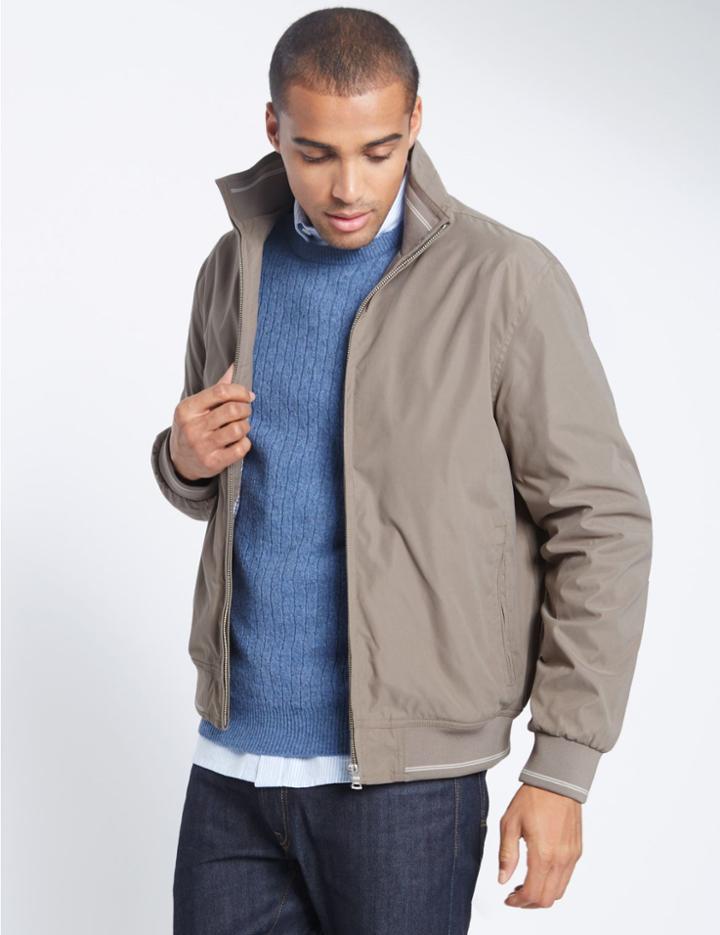 Marks & Spencer Bomber Jacket With Stormwear&trade; Nutmeg