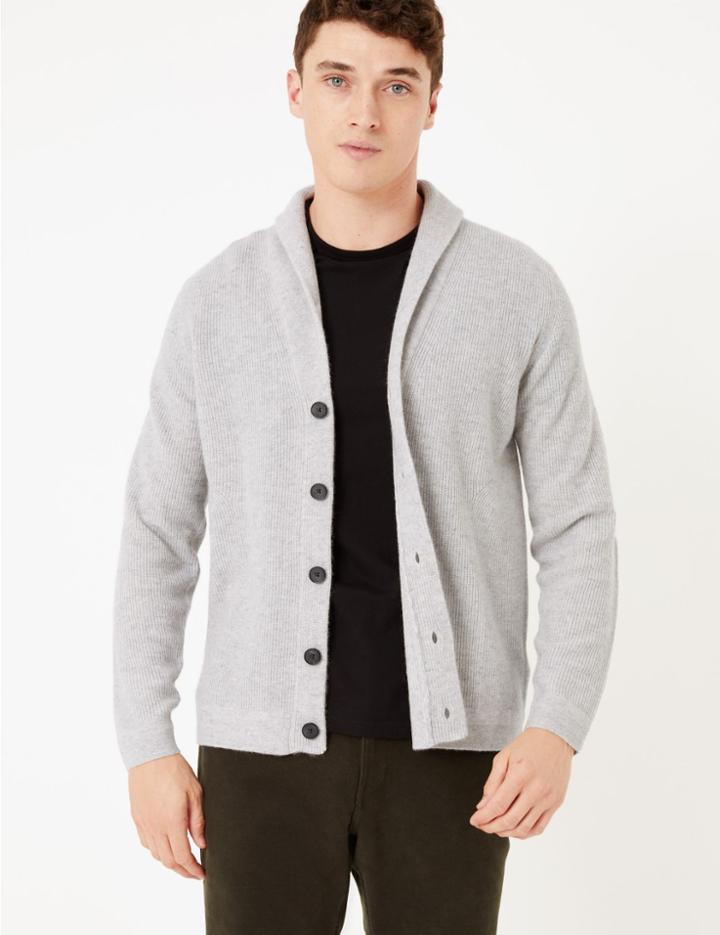 Marks & Spencer Pure Cashmere Cardigan Light Grey