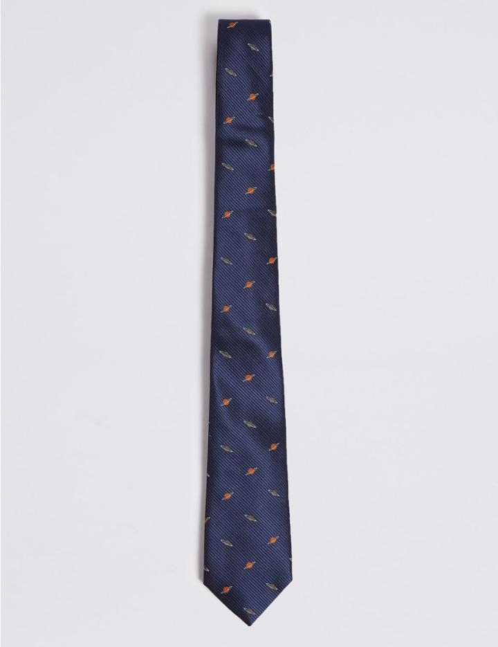 Marks & Spencer Cosmic Design Tie Navy Mix