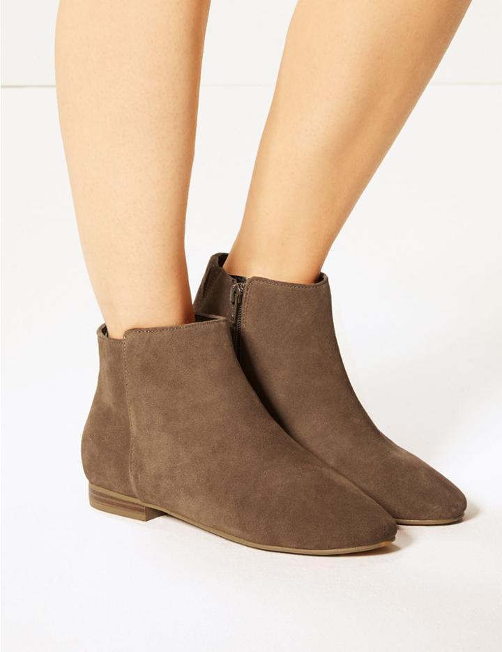 Marks & Spencer Suede Ankle Boots Mink