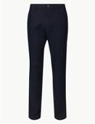Marks & Spencer Linen Blend Trousers Navy