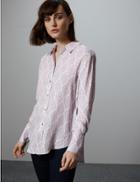Marks & Spencer Printed Button Detailed Shirt Ivory Mix