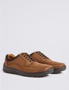 Marks & Spencer Extra Wide Fit Leather Shoes With Airflex&trade; Brown
