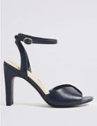 Marks & Spencer Leather Square Toe Sandals Navy