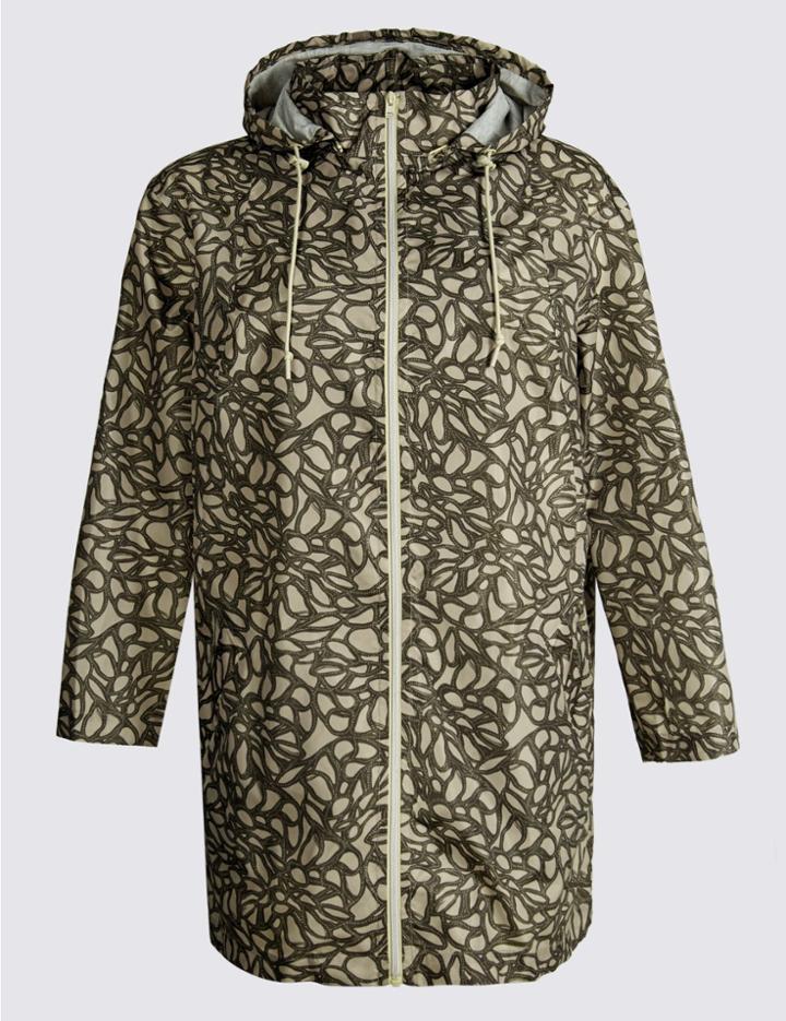 Marks & Spencer Curve Printed Anorak Jacket With Stormwear&trade; Multi