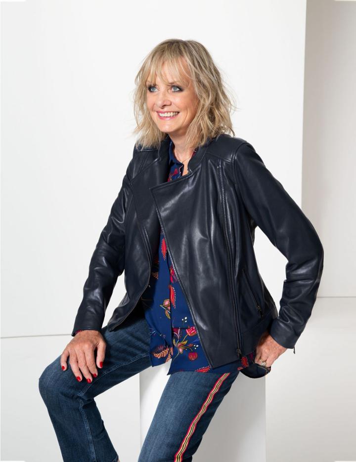 Marks & Spencer Leather Biker Jacket Midnight