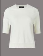 Marks & Spencer Pure Cashmere Round Neck Jumper Ivory