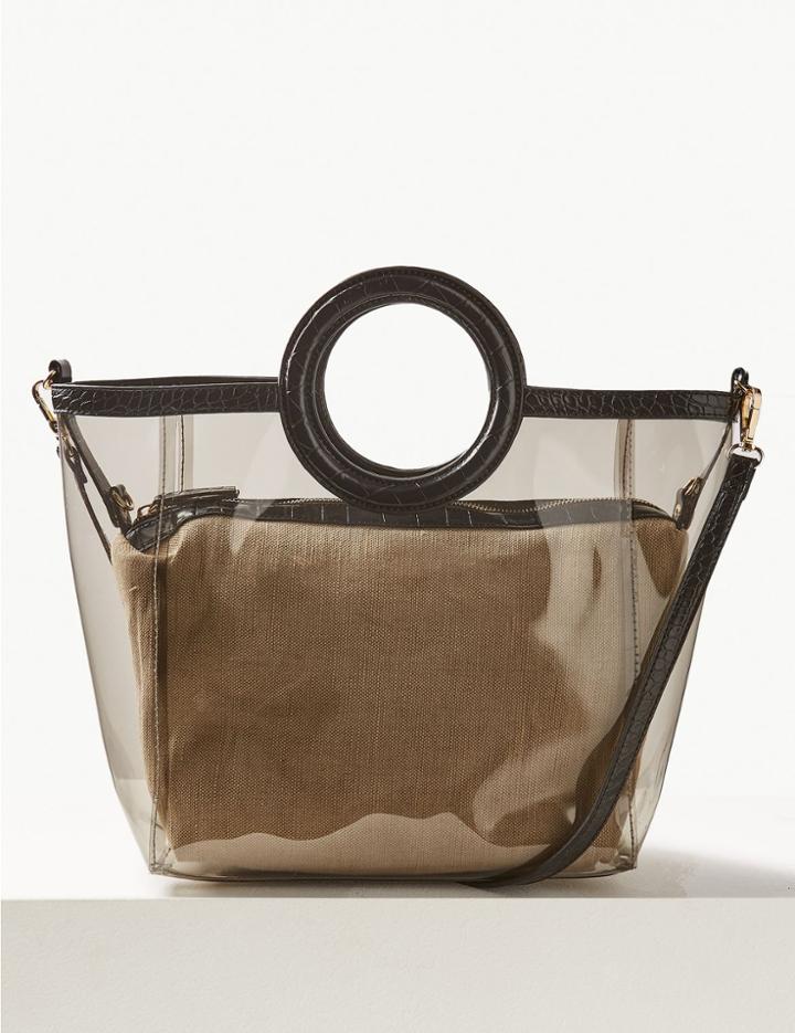 Marks & Spencer Transparent Tote Bag Natural Mix