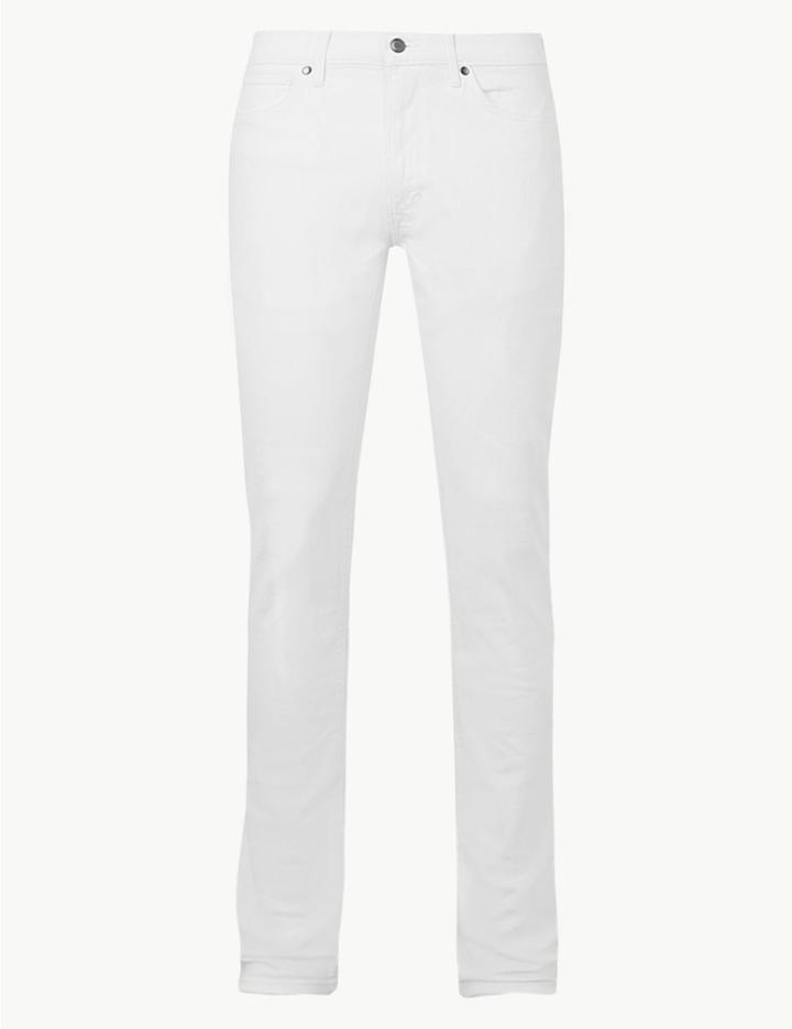 Marks & Spencer Skinny Fit Stretch Jeans White Mix