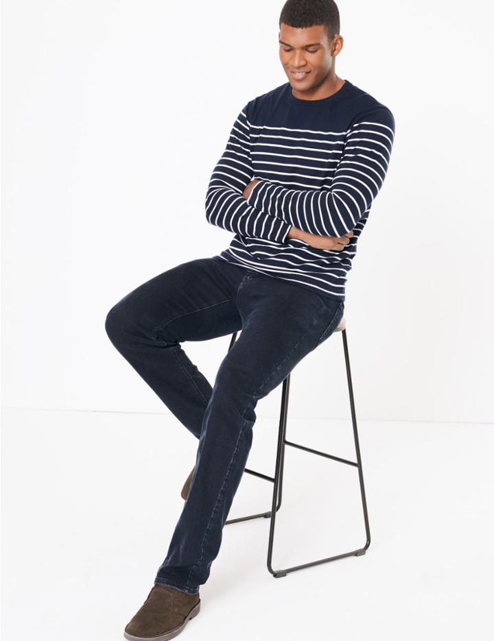 Marks & Spencer Cotton Rich Striped T-shirt