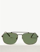 Marks & Spencer Polarised Aviator Sunglasses Green