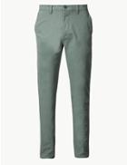 Marks & Spencer Skinny Fit Cotton Rich Chinos Sea Green