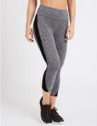 Marks & Spencer Cropped Colour Block Leggings Grey Mix