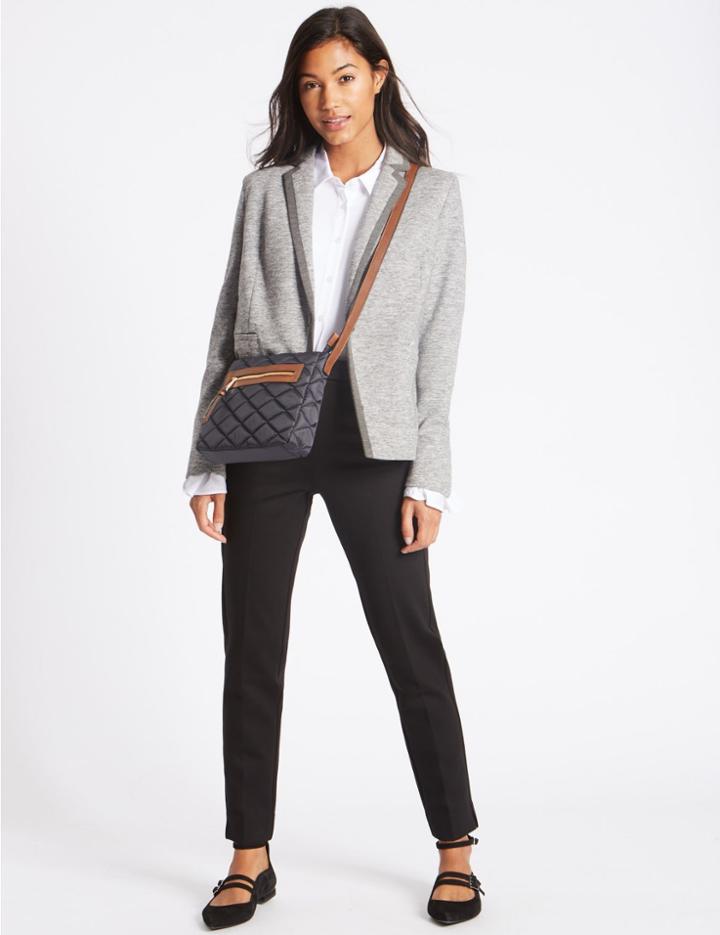 Marks & Spencer Quilted Cross Body Bag Navy Mix