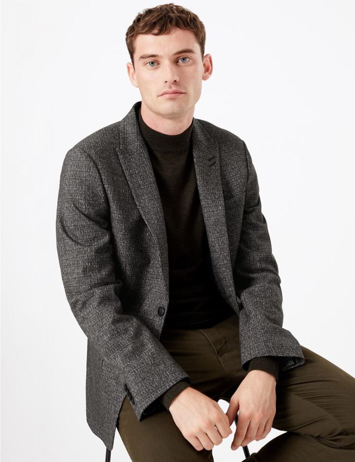 Marks & Spencer Checked Slim Fit Jacket