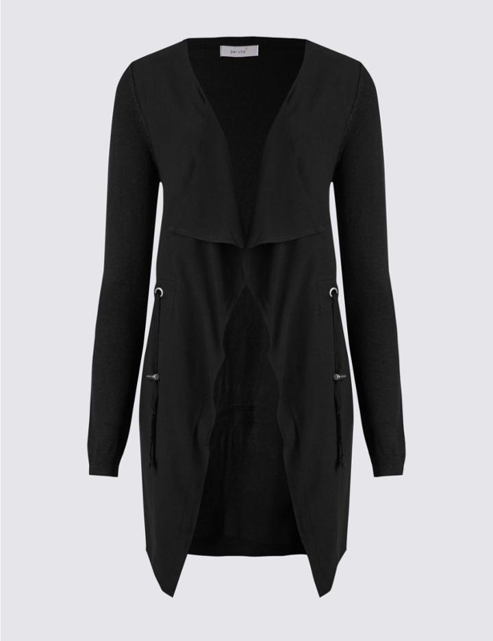 Marks & Spencer Longline Tie Back Cardigan Black