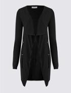 Marks & Spencer Longline Tie Back Cardigan Black