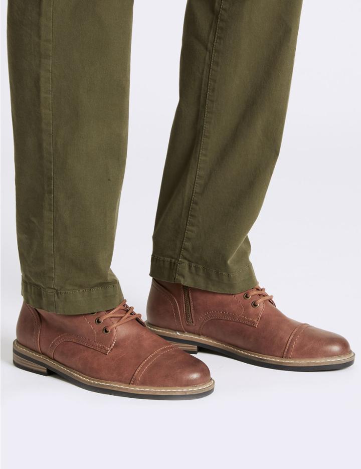 Marks & Spencer Lace-up Chukka Boots Tan