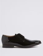 Marks & Spencer Leather Lace-up Shoes Black High Shine
