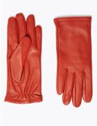 Marks & Spencer Leather Gloves Burnt Orange