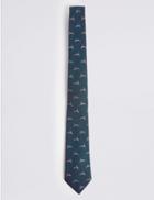 Marks & Spencer Wool Blend Hare Tie Green Mix