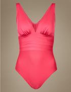 Marks & Spencer Secret Slimming&trade; Plunge Padded Swimsuit Pink