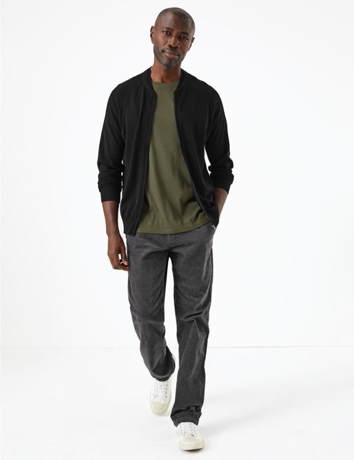 Marks & Spencer Pure Extra Fine Merino Wool Cardigan Black