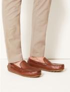 Marks & Spencer Leather Slip-on Drivers Tan