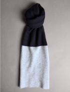 Marks & Spencer Pure Cashmere Colour Block Scarf Navy Mix