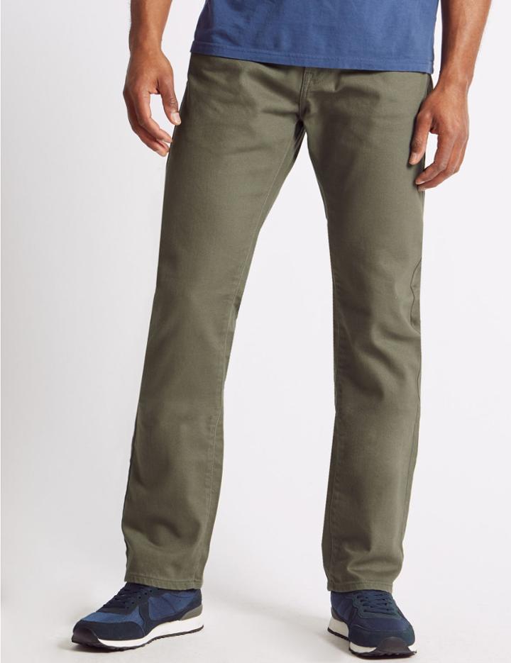 Marks & Spencer Regular Fit Stretch Jeans With Stormwear&trade; Green