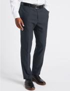 Marks & Spencer Navy Textured Slim Fit Trousers Navy
