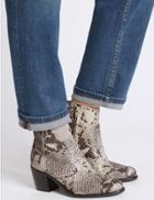 Marks & Spencer Leather Block Heel Ankle Boots With Insolia&reg; Neutral