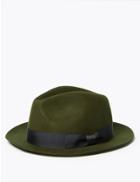 Marks & Spencer Wool Fedora Olive
