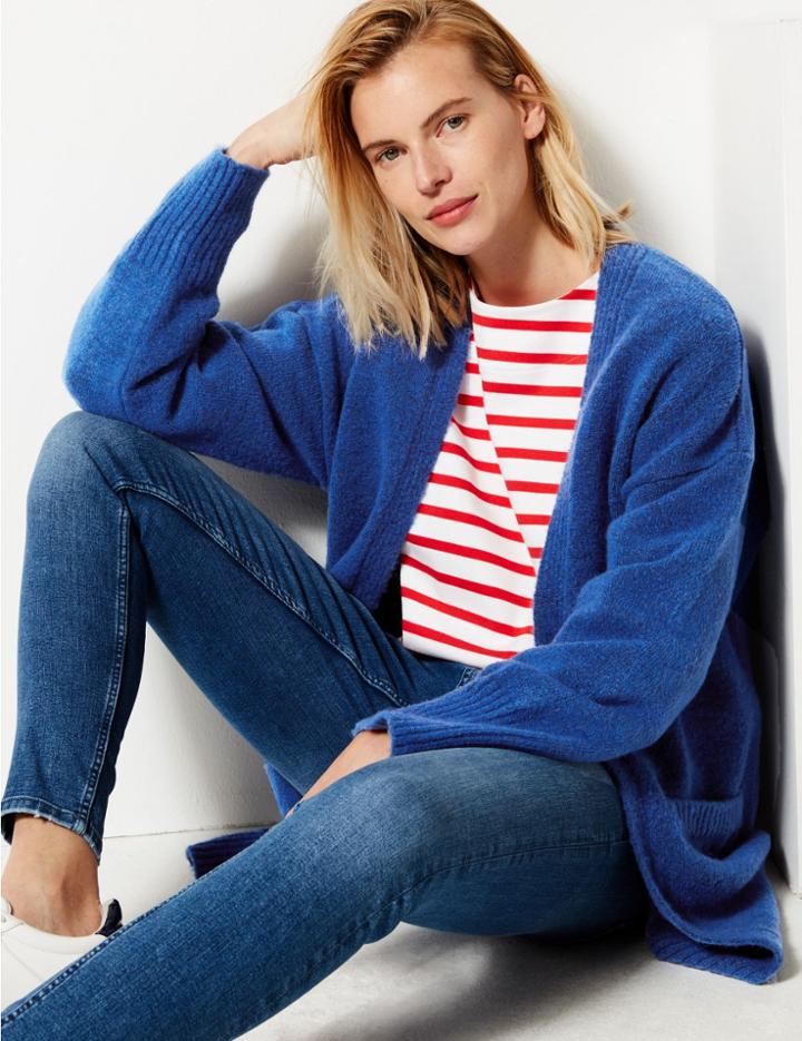Marks & Spencer Textured Cardigan Ochre