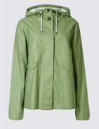 Marks & Spencer Pure Cotton Waxy Parka Sage