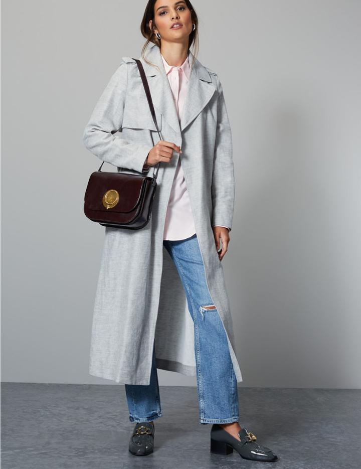 Marks & Spencer Leather Cross Body Bag Dark Burgundy