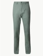 Marks & Spencer Cotton Rich Chinos With Stretch Sea Green