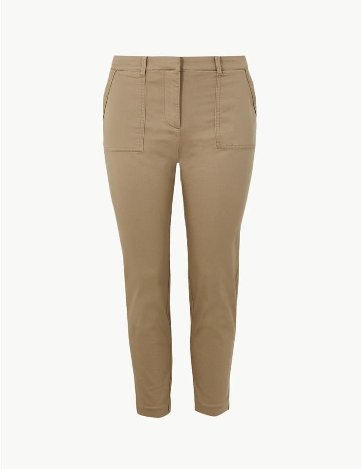 Marks & Spencer Slim Leg Trousers Stone
