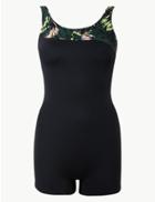 Marks & Spencer Active Non-wired Swimsuit Green Mix