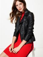 Marks & Spencer Side Stripe Short Sleeve Bodycon Dress Red Mix