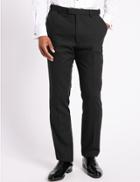 Marks & Spencer Black Tailored Fit Dinner Trousers Black