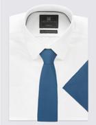 Marks & Spencer Pure Silk Neat Tie Blue Mix